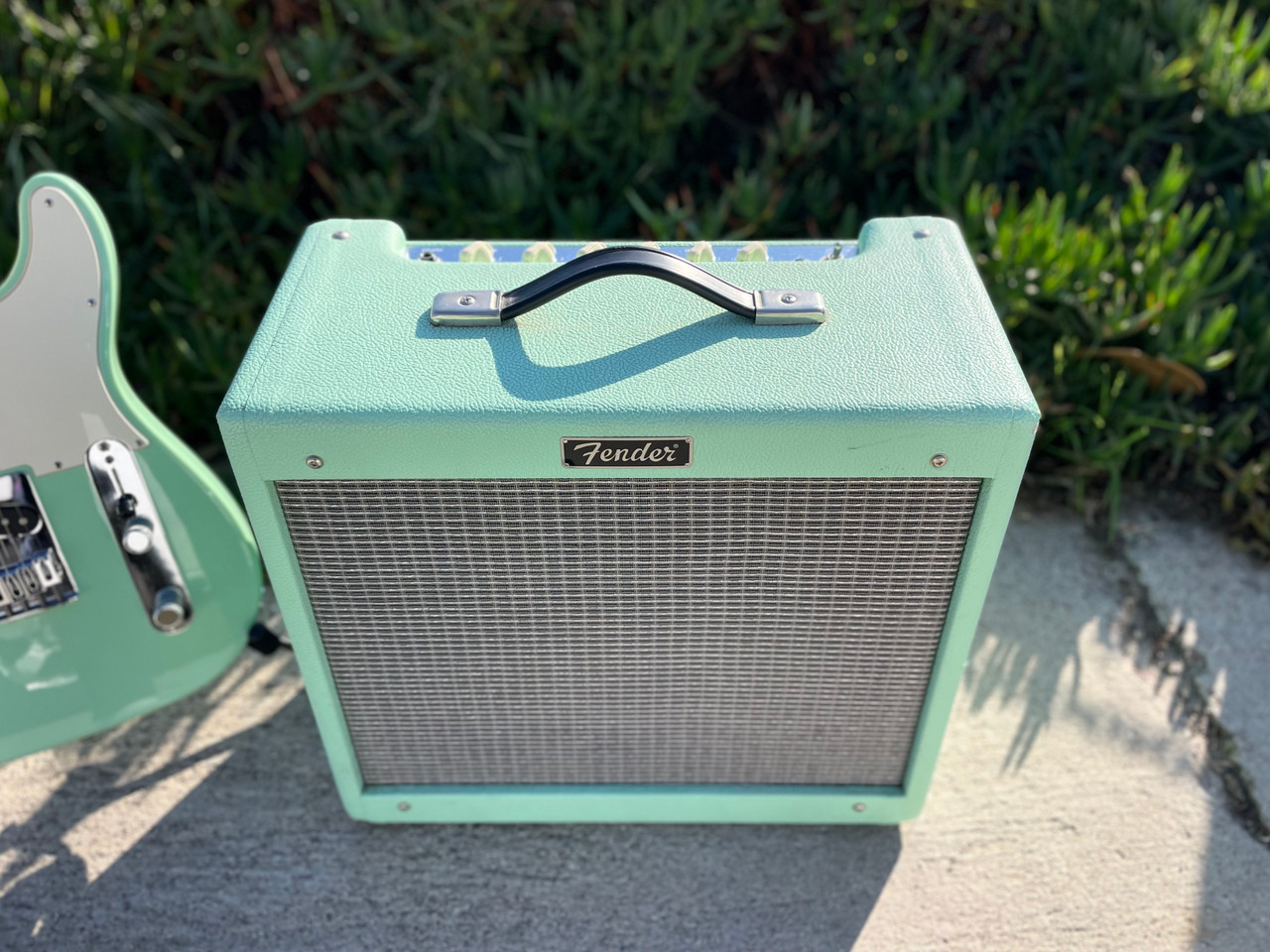 Fender FSR Telecaster Surf green matching headstock w/ matching Fender Blues Jr. SOLD